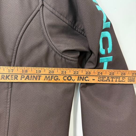 Cinch Women's Conceal Carry Bonded Jacket Brown XL Arm Logo Shell Full Zip - Picture 7 of 9